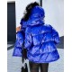 Women's Fur Detail Hooded Monchler Coat, 5851