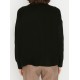 Women's Black Zipper Turtleneck Knitwear Blouse, 5540