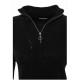 Women's Black Zipper Turtleneck Knitwear Blouse, 5540