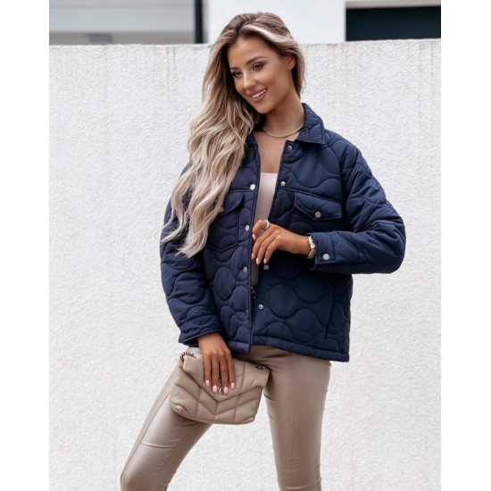 Pocket Collar Datay Jessica Matt Fabric Coat, 5042