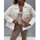 Pocket Collar Datay Jessica Matt Fabric Coat, 5037