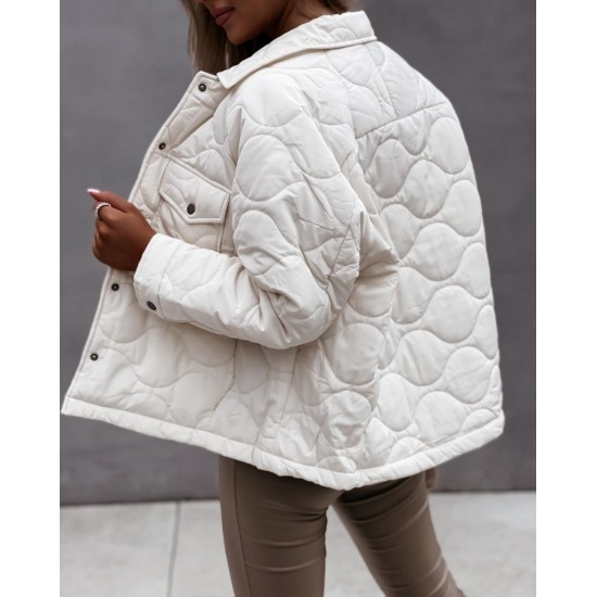 Pocket Collar Datay Jessica Matt Fabric Coat, 5037