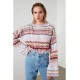 Women's Blue Round Neck Knit Sweater 2054, 4727