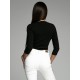 Women's Black Double-breasted Collared Ring-shaped Camisole Blouse 1005, 4707 Women's Black Double-breasted Collared Ring-shaped Camisole Blouse 1005, 4707