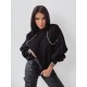 Women's Long Sleeve Chain Detail Sardon 3 Yarn Sweat, 6825