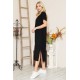 Women's Short Sleeve Slit Viscose Blouse, 7601