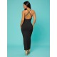 Women's Viscose Dress With Criss-cross Back, 8133 Women's Viscose Dress With Criss-cross Back, 8133