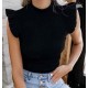 Women Shoulders Frilly Camisole Blouse, 8127