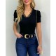 Women's Short Sleeves Sleeves Shirred Lace V-neck Camisole Blouse, 8093 Women's Short Sleeves Sleeves Shirred Lace V-neck Camisole Blouse, 8093