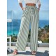 Women's Striped Woven Viscose Trousers With Elastic Waist, 8025 Women's Striped Woven Viscose Trousers With Elastic Waist, 8025