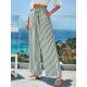 Women's Striped Woven Viscose Trousers With Elastic Waist, 8025 Women's Striped Woven Viscose Trousers With Elastic Waist, 8025