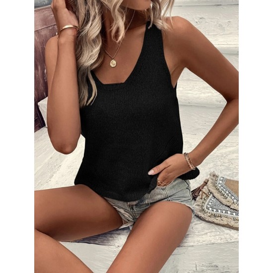 Women's Zero Sleeve Knitwear Blouse, 8019