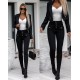 Women's High Waist Button Pocket Detail Jeans, 7847 Women's High Waist Button Pocket Detail Jeans, 7847