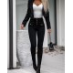 Women's High Waist Button Pocket Detail Jeans, 7847 Women's High Waist Button Pocket Detail Jeans, 7847