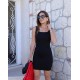 Women's Strappy U-neck Crepe Dress, 8363
