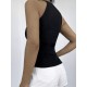 Women Black Zero Sleeve Round Neck Blouse, 8211 Women Black Zero Sleeve Round Neck Blouse, 8211