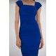 Women's Sax Blue Thick Arm Straps Side Pleated Sandy Fabric 7413, 4638 Women's Sax Blue Thick Arm Straps Side Pleated Sandy Fabric 7413, 4638