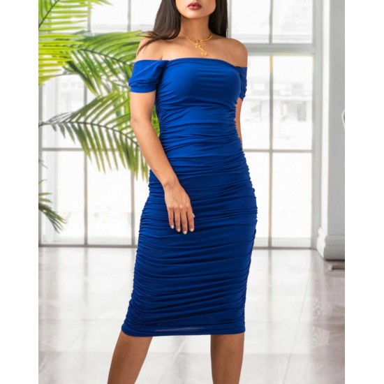 Women's Sax Blue Thick Arm Straps Side Pleated Sandy Fabric 7413, 4638 Women's Sax Blue Thick Arm Straps Side Pleated Sandy Fabric 7413, 4638