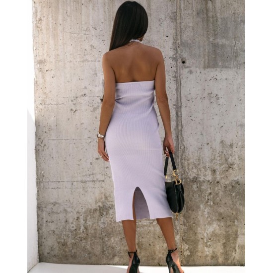 Strapless Backless Midi-length Camisole Dress, 4156 Strapless Backless Midi-length Camisole Dress, 4156