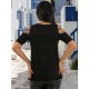 Sleeves Stone Detail Viscose Blouse (black), 3603 Sleeves Stone Detail Viscose Blouse (black), 3603