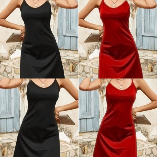 Women Chain Strap Viscose Dress, 8751