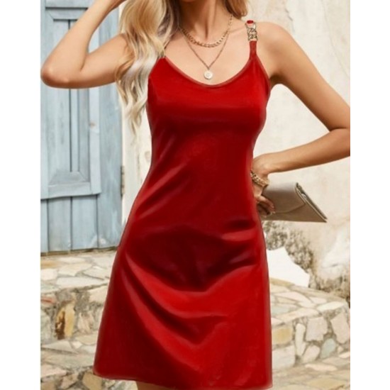 Women Chain Strap Viscose Dress, 8751