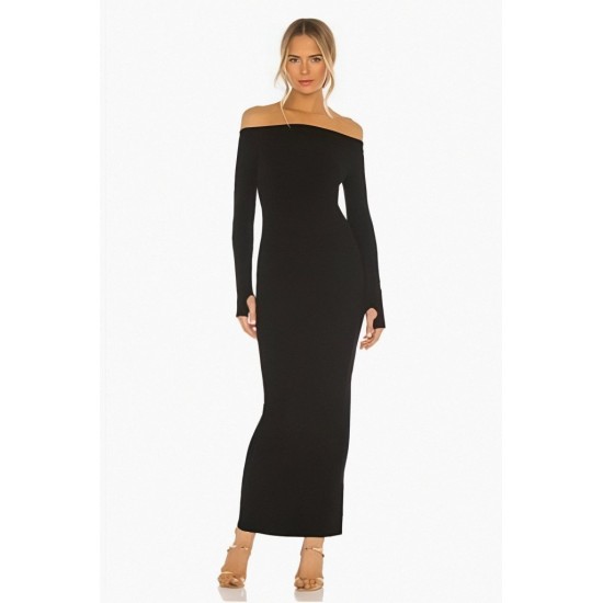 Women' S Long Sleeve Madonna Collar Finger Snap Detail Camisole Dress, 12679 Women' S Long Sleeve Madonna Collar Finger Snap Detail Camisole Dress, 12679