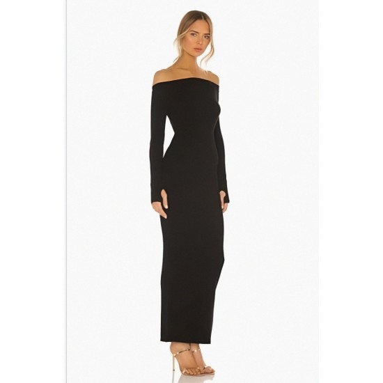 Women' S Long Sleeve Madonna Collar Finger Snap Detail Camisole Dress, 12679 Women' S Long Sleeve Madonna Collar Finger Snap Detail Camisole Dress, 12679