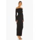 Women' S Long Sleeve Madonna Collar Finger Snap Detail Camisole Dress, 12679 Women' S Long Sleeve Madonna Collar Finger Snap Detail Camisole Dress, 12679