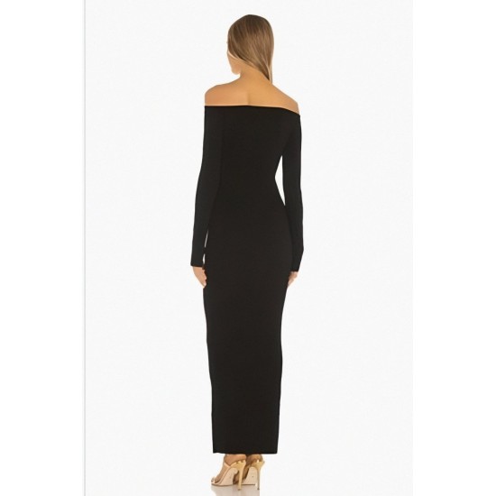 Women' S Long Sleeve Madonna Collar Finger Snap Detail Camisole Dress, 12679 Women' S Long Sleeve Madonna Collar Finger Snap Detail Camisole Dress, 12679