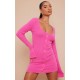 Women' S Long Sleeve Front Button Detail Ruffled Sleeve Hem Camisole Dress, 12677 Women' S Long Sleeve Front Button Detail Ruffled Sleeve Hem Camisole Dress, 12677
