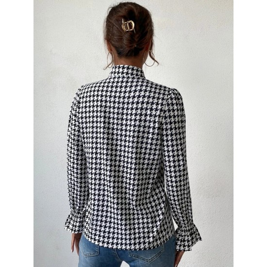 Kadın Uzun Kollu Hakim Yaka Dalgıç Bluz, 12636