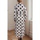 Women' S Long Sleeve Double Breasted Side Tie Crepe Full Length Dress, 12471 Women' S Long Sleeve Double Breasted Side Tie Crepe Full Length Dress, 12471