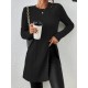 Women' S Long Sleeve Crew Neck Two Side Slit Detail Knit Blouse, 11187 Women' S Long Sleeve Crew Neck Two Side Slit Detail Knit Blouse, 11187