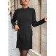 Women' S Long Sleeve Crew Neck Two Side Slit Detail Knit Blouse, 11187 Women' S Long Sleeve Crew Neck Two Side Slit Detail Knit Blouse, 11187