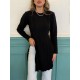 Women' S Long Sleeve Crew Neck Two Side Slit Detail Knit Blouse, 11187 Women' S Long Sleeve Crew Neck Two Side Slit Detail Knit Blouse, 11187