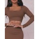 Women' S Long Sleeve Camisole Crop And Skirt Set , 10793 Women' S Long Sleeve Camisole Crop And Skirt Set , 10793