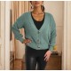 Women' S Long Sleeve Button Detail Knit Blouse, 10778 Women' S Long Sleeve Button Detail Knit Blouse, 10778