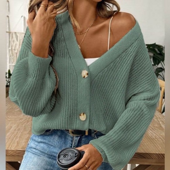 Women' S Long Sleeve Button Detail Knit Blouse, 10778 Women' S Long Sleeve Button Detail Knit Blouse, 10778