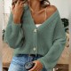 Women' S Long Sleeve Button Detail Knit Blouse, 10778 Women' S Long Sleeve Button Detail Knit Blouse, 10778