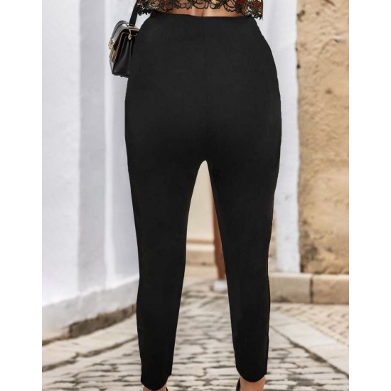 Kadın üste Oturan Bilek üzerinde Biten Paça Ithal Krep Pantolon, 10317 Kadın üste Oturan Bilek üzerinde Biten Paça Ithal Krep Pantolon, 10317