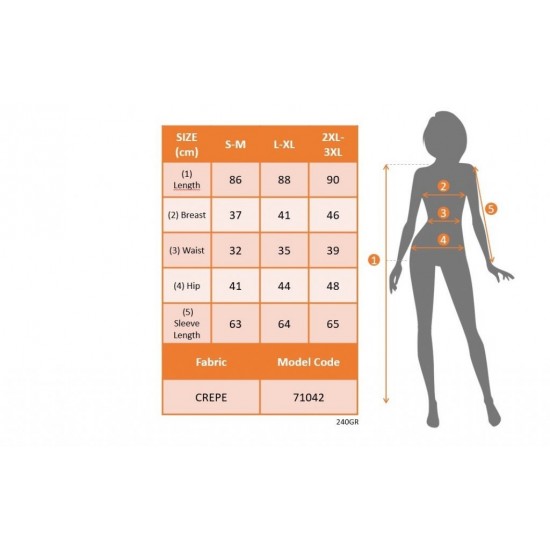 Women' S Long Sleeve Double Breasted Neckline Waist Button Detail Crepe Dress, 10174 Women' S Long Sleeve Double Breasted Neckline Waist Button Detail Crepe Dress, 10174