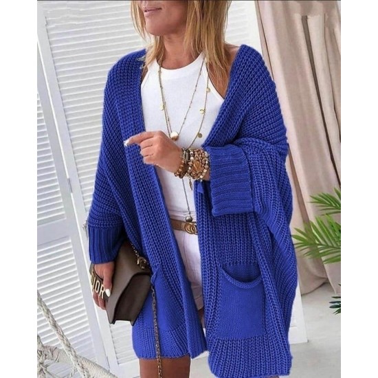 Kadın Oversize Kalıp Cep Detay Salaş Triko Hırka, 10156 Kadın Oversize Kalıp Cep Detay Salaş Triko Hırka, 10156