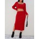 Women' S Long Sleeve Camisole Crop And Skirt Set, 8321 Women' S Long Sleeve Camisole Crop And Skirt Set, 8321