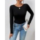 Women' S Long Sleeve Crew Neck Jersey Blouse , 6540 Women' S Long Sleeve Crew Neck Jersey Blouse , 6540