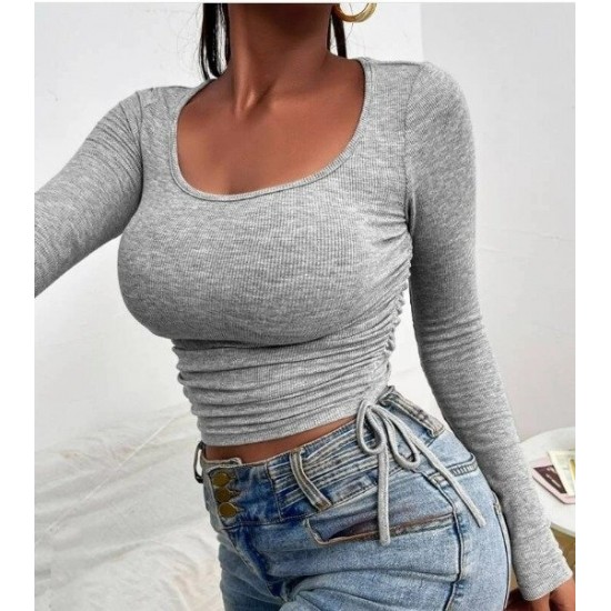 Women' S Grey Camisole Fabric Blouse, 6294 Women' S Grey Camisole Fabric Blouse, 6294
