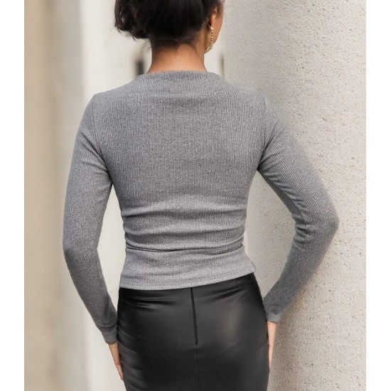 Women' S Grey Camisole Fabric Blouse, 6294 Women' S Grey Camisole Fabric Blouse, 6294