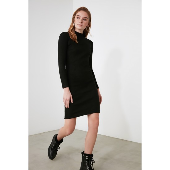 Women' S Black Plain Turtleneck Camisole Dress 1554, 4655 Women' S Black Plain Turtleneck Camisole Dress 1554, 4655