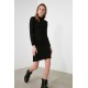 Women' S Black Plain Turtleneck Camisole Dress 1554, 4655 Women' S Black Plain Turtleneck Camisole Dress 1554, 4655