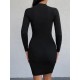 Women' S Black Plain Turtleneck Camisole Dress 1554, 4655 Women' S Black Plain Turtleneck Camisole Dress 1554, 4655